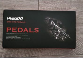 Hiegoo BMX MTB Pedals BLACK Nylon Fiber New Wide Platform. Brand new.