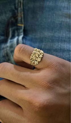 10K Gold Nugget Ring (Size 8)
