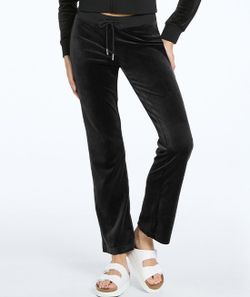 Juicy Couture Velour Pants Loungewear Black Jogger Sleepwear Women's Size XL NWT