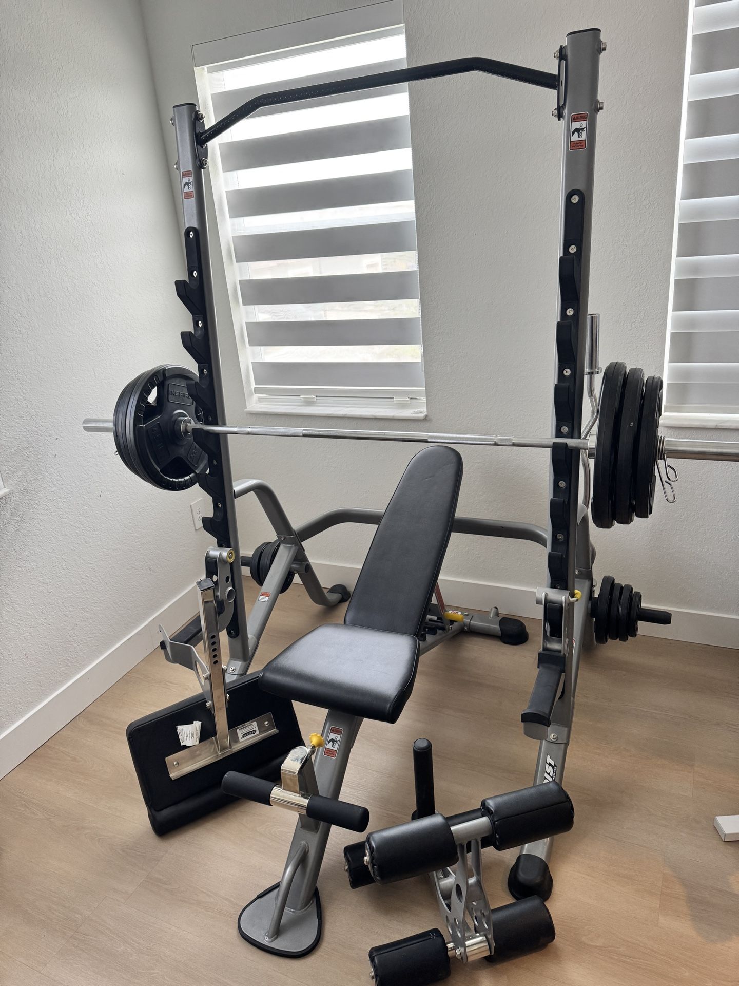 Multi Purpose Squat Rack Hoist Fitness Gym Set With Dumbbell Set
