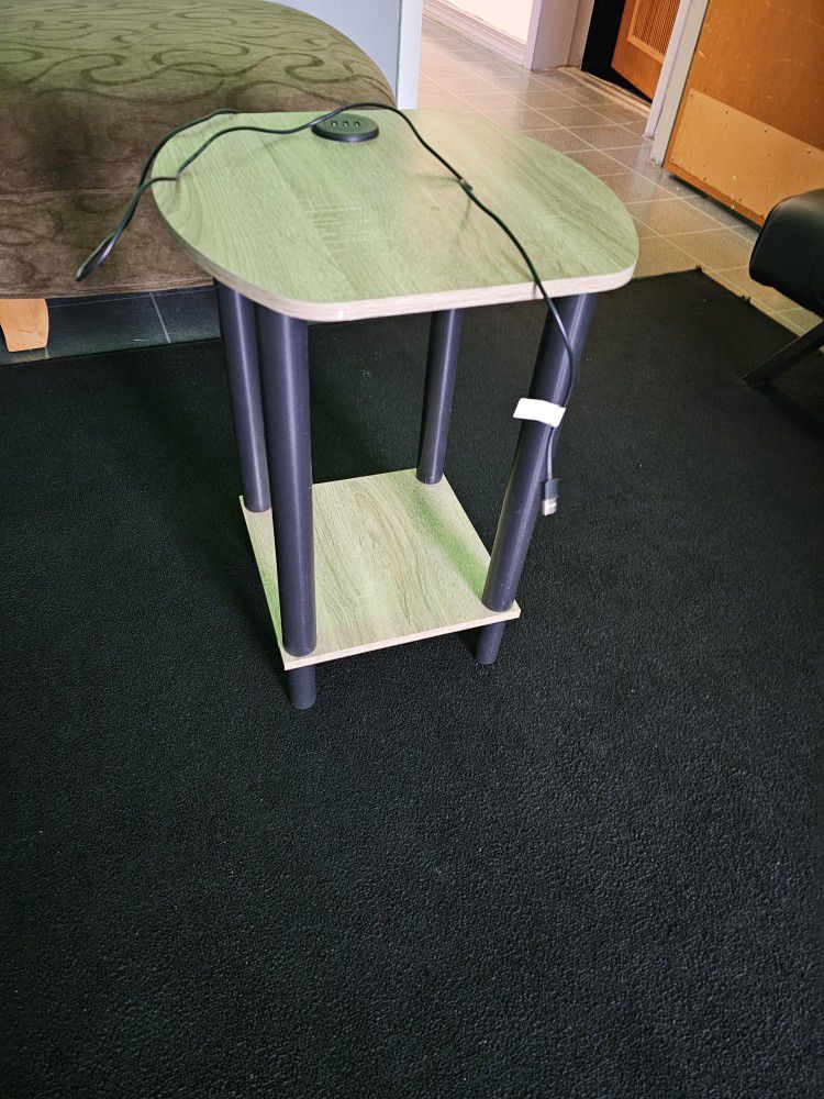 Side Table With USB Port