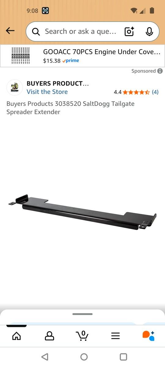 Buyers Product (contact info removed) SaltDogg Tailgate Spreader Extender TGS07