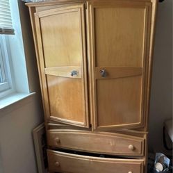 Wooden upright bedroom dresser - $135