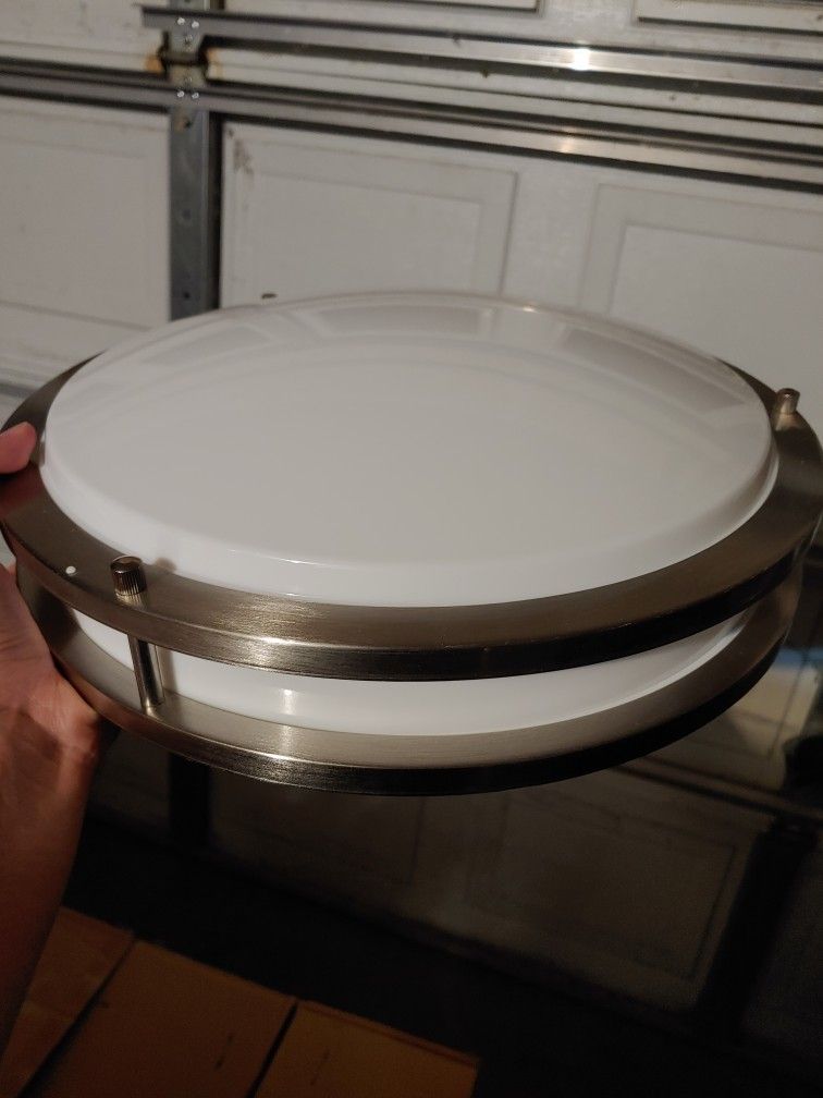 Sunpark Ceiling Fixture, Satin Nickel Finish, Ceiling Lights