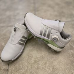 Adidas Women's Tour360 24 BOA Golf Shoes White/Silver/Green Spark Size US 5 1/2