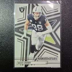 MAXX CROSBY RAIDERS ROOKIE AND STARS PANINI NFL SPORTS CARD!