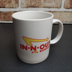 In-N-Out Burger Restaurant Logo White Ceramic Coffee Mug 11 oz.