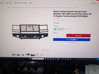 Ranch hand summit series front bumper W/ grille guard. Toyota tundra 2007 - 2013
