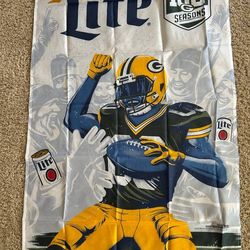 Miller Lite Green Bay Packers 100 Seasons Banner Flag 48 X 30