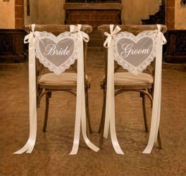 wedding chair covers for bride/groom