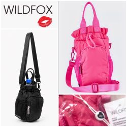 NWT WILDFOX Crossbody Water Bottle Holder Purse Bag - Fuchsia Pink 