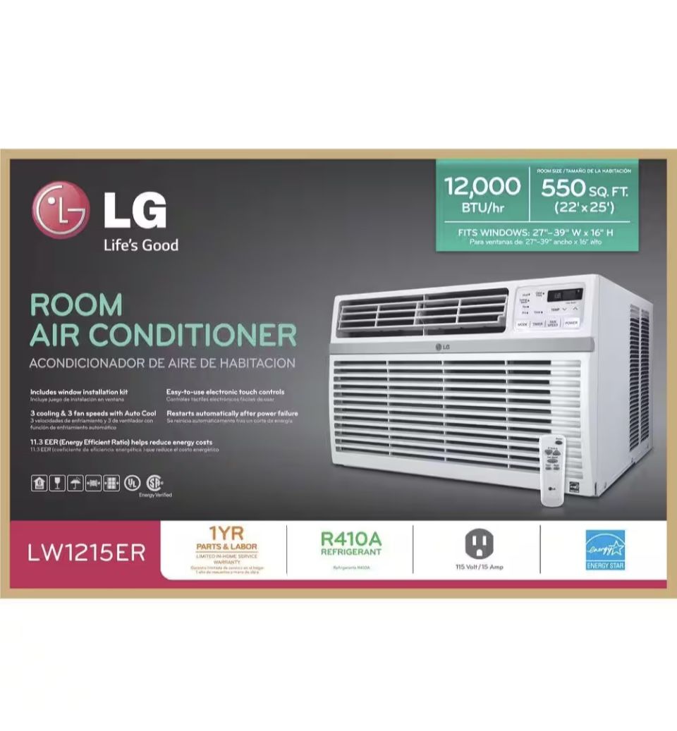 LG A/C 12,000 BTUs