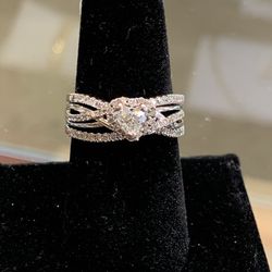 14k White Gold Diamond Ring