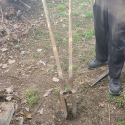 Metal Wood Post Hole Digger For Fence Or Flower Bulbs, Garden, LoL. East, West, North