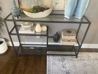 Hi end glass entry table