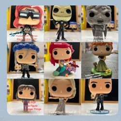 Funko Pop Figure Lot (10) – Disney, Stranger Things, Doctor Who + 1 FREE Black Widow