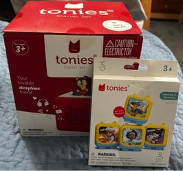 Tonies Box Starter Set - Pink Playtime Puppy Toniebox w 4 Extra Tonies