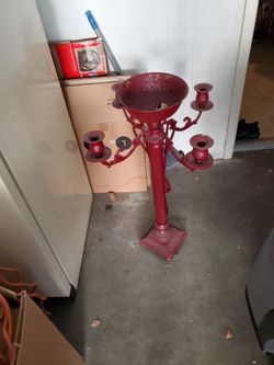 Red Outdoor Candle Holder