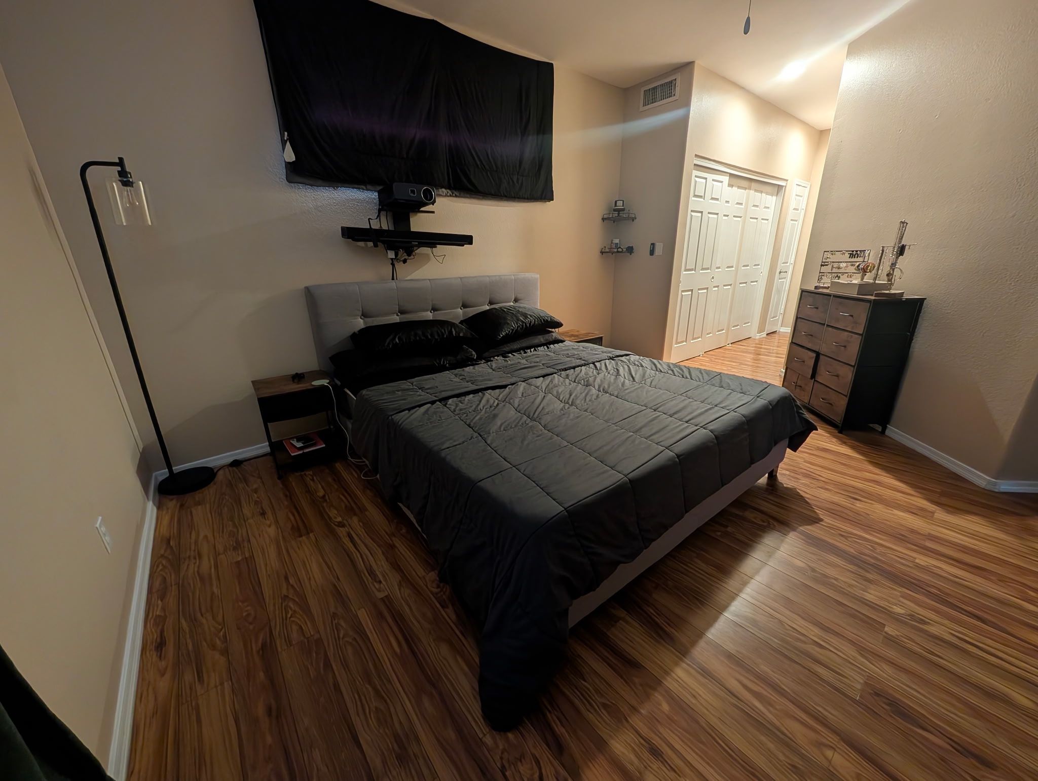 Bed Frame With headboard (Cali-King Size)