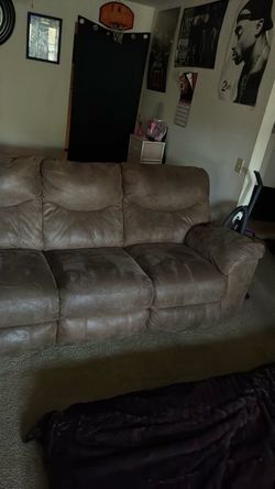 Suede let out couch