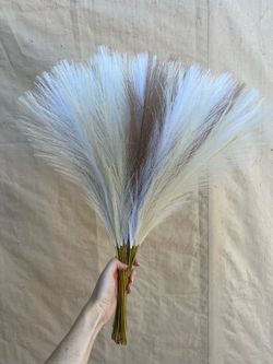 Artificial pampas grass beige ivory brown, boho style
