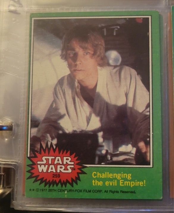 1977 Topps Star Wars #259 Challenging The Evil Empire! card