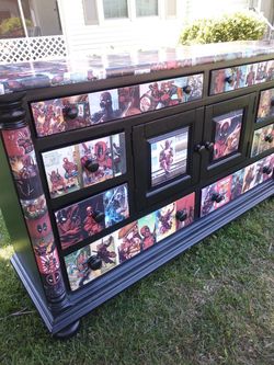 Deadpool large all wood dresser