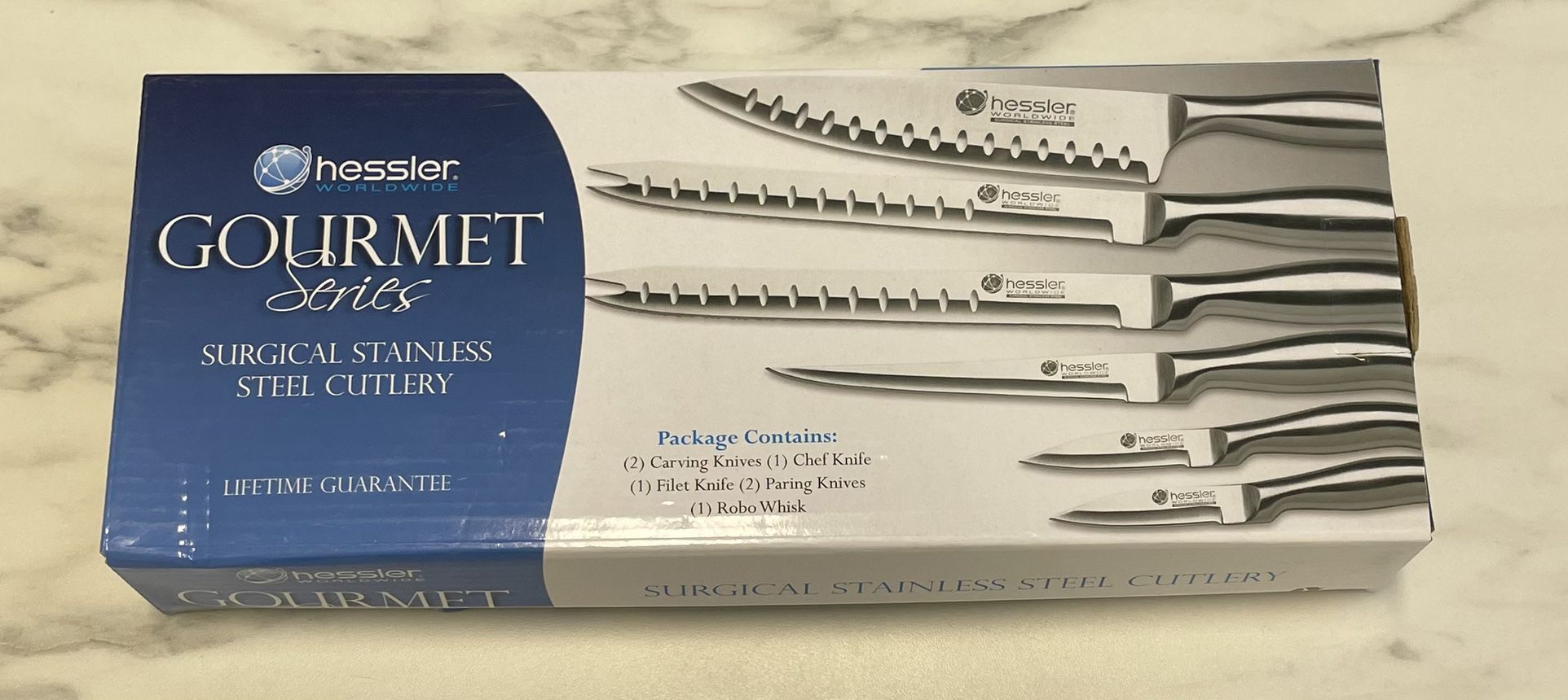 Hessler Chef Series Surgical Stainless Steel Cutlery 7 Piece Knife