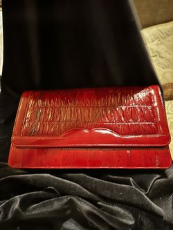 Red Eel Skin Purse Clutch Style