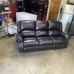 Leather Reclining Couch & Loveseat 