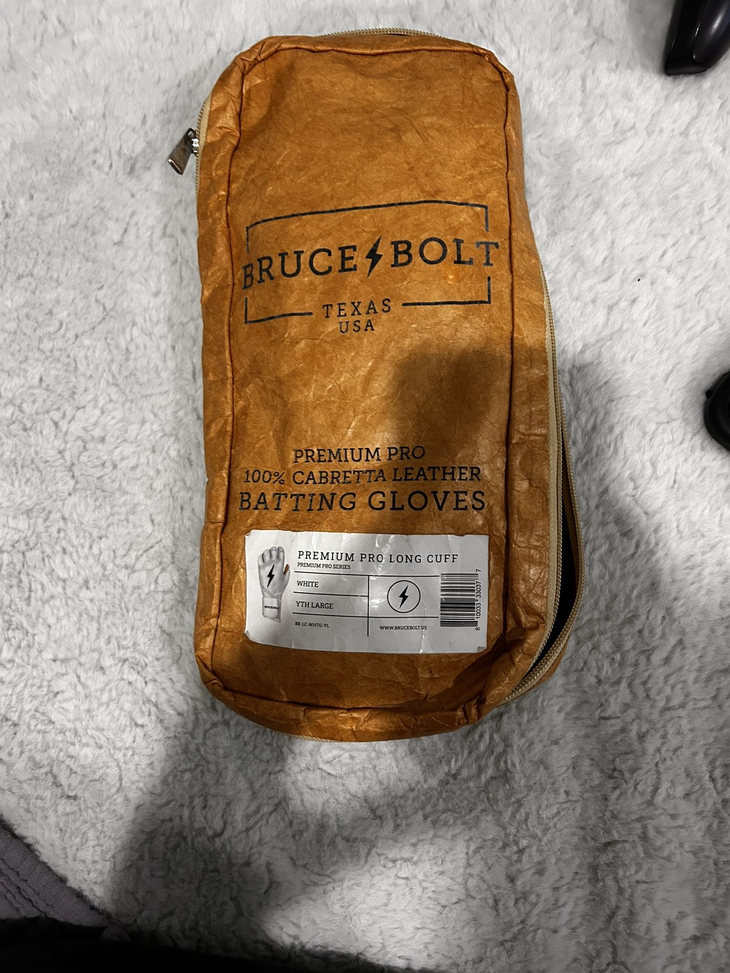 Bruce Bolts White, Used Yth Large Long Cuff