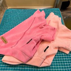 NEW! Fitwarm 2 Pk Classic Fleece Dog sweaters, Rose, Baby Pink, Sz M