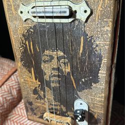  3 string Cigar Box Guitar ELECTRIC  JimiLand tribute