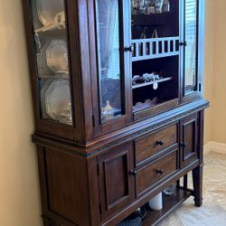10-Piece Rectangle Dining Room Set with China Cabinet