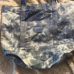 Pink Brand Blue Tote Bag