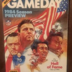 Gameday Nfl Football Magazine Aug.18,1984 HOF Class Of 1984 Issue GC Giants-Jets