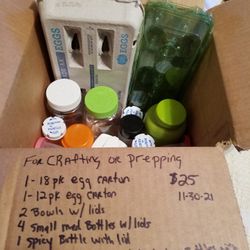 This listing is for crafting and or Prepping. 

Please look at all the pictures for what is in the box. On the inside lid of the box is written what i