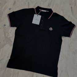 MONCLER NAVY POLO SHIRT