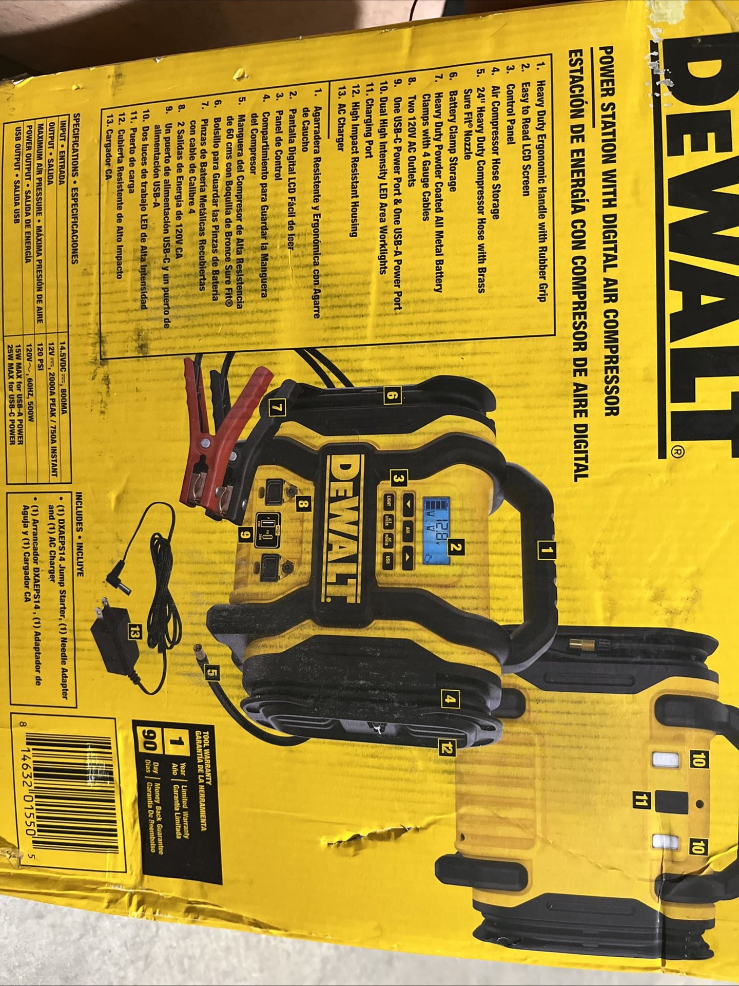Dewalt Power Station With Digital Air Compressor