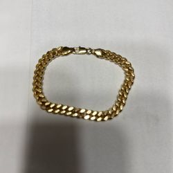 Brazalete Cubano Gold Fill 