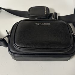 Michael Kors Black Leather Camera Bag