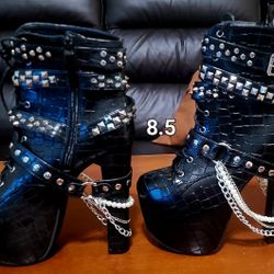 Gothic High Heels Shoes (Womens) Size 8.5