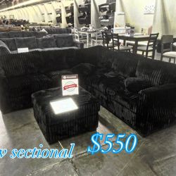 🆕Sectional Sofa and ottoman 🛋️ Dimensions: 99"x 99"x 35"H  ⚡️You will receive a brand new item in box📦  ✅️Delivery fee depends on location  🚫No sh