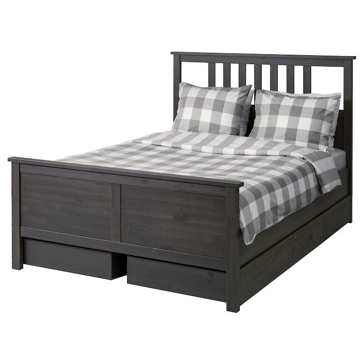 IKEA “Hemnes” bed frame with 4 storage boxes