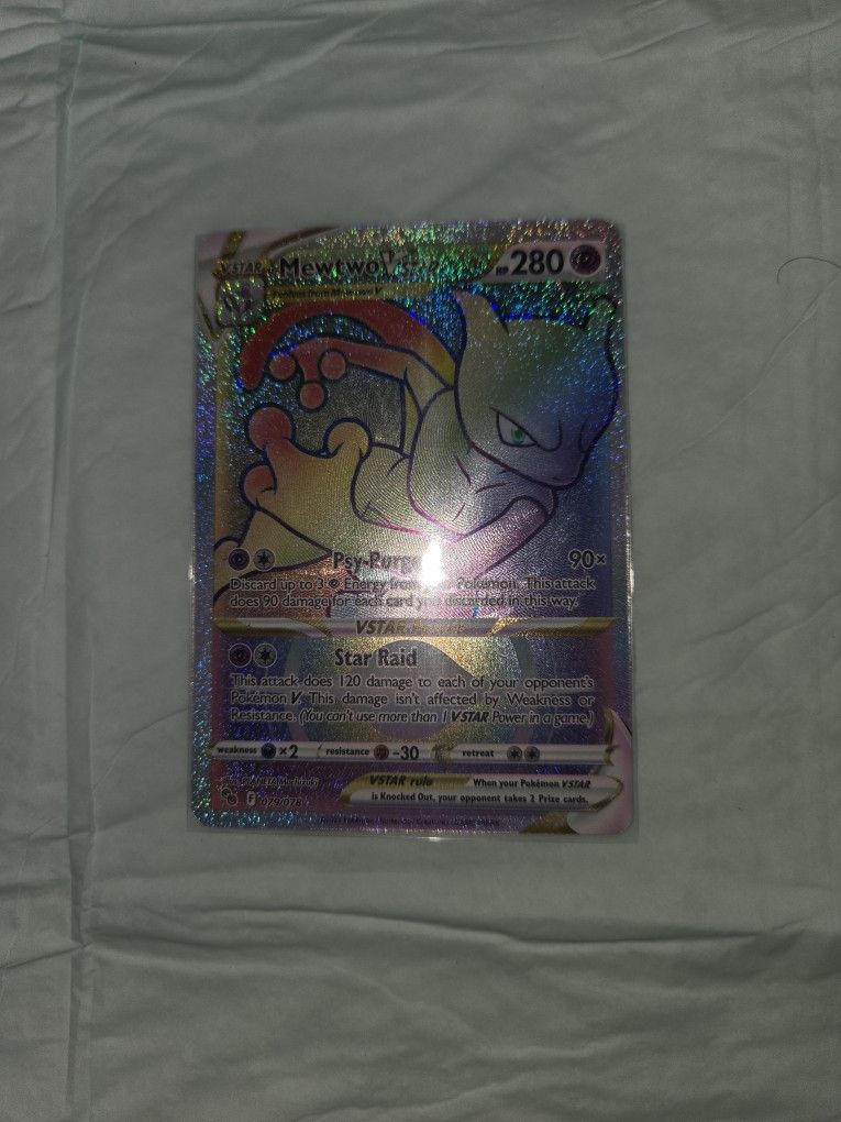 Mewtwo Vstar #79 Secret Rare From Pokémon Go. Card Is In NM