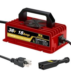 SDULIBITIY 36V 18AMP Volt Golf Cart Charger, EZGO Charger Lithium Golf Cart Battery Charger EZGO TXT 36v Golf Cart Charger Trickle Charger Golf Cart C