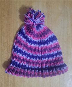 Knit Beanie Hat with Pom-Pom