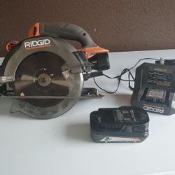 Ridgid 18v circular saw 6 1/2 ( battery and charger included