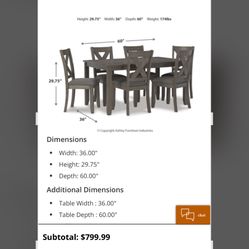 Dining Room Table With 6 Chairs 
