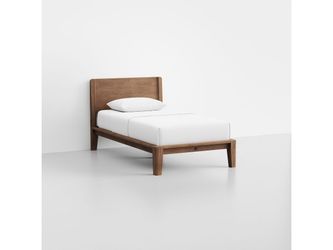 NEW! THUMA Classic Bed + Headboard Twin XL in Walnut